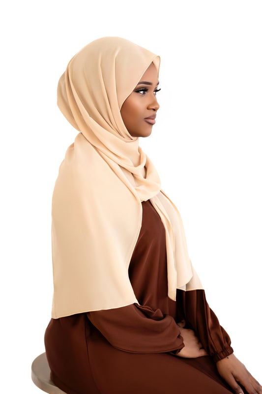 Chiffon Hijab-Beige