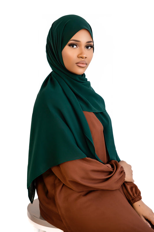 Chiffon Hijab-Emerald Green