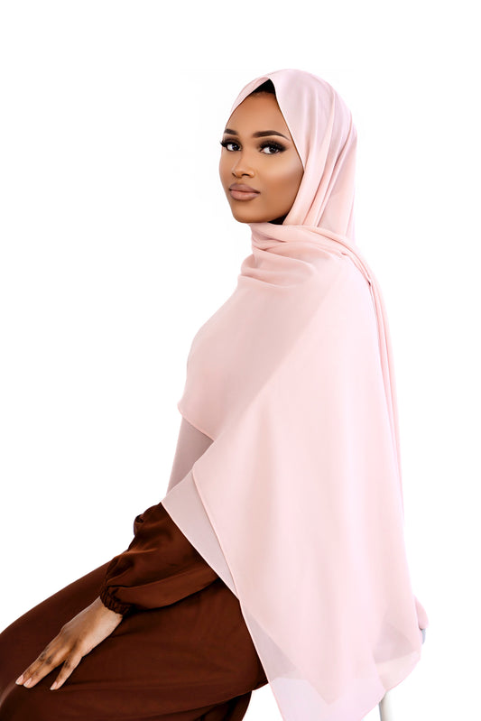 Chiffon Hijab-Dusty Pink