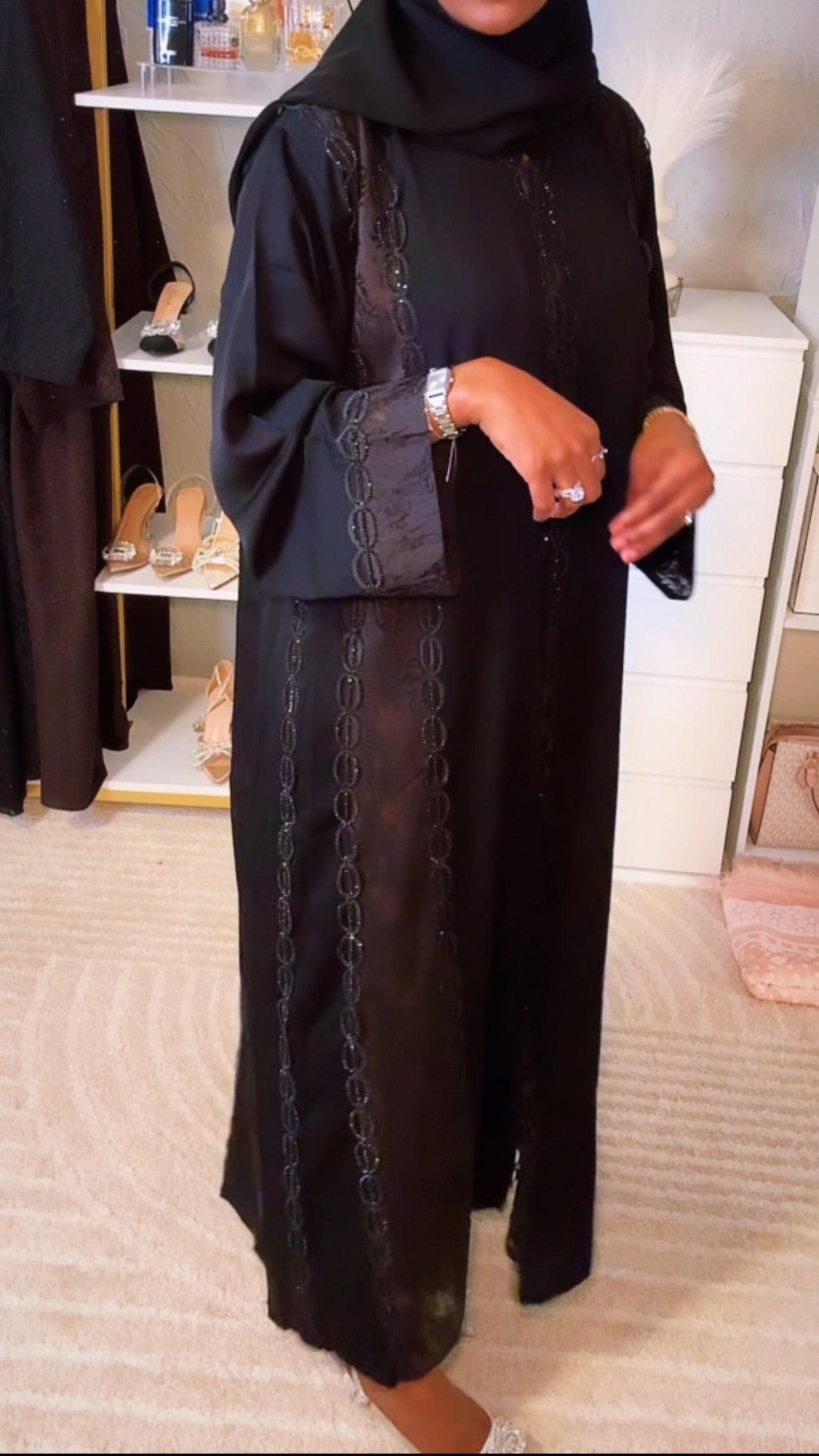 Zara lace Front Abaya
