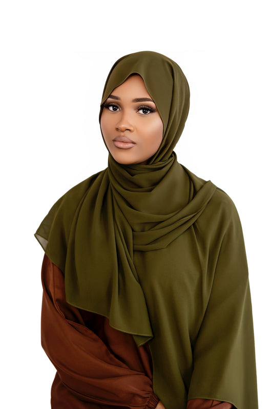 Chiffon Hijab-Olive Green